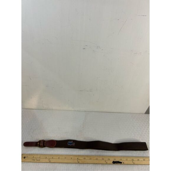 Lacoste brown belt vintage 80’s alligator logo - Picture 1 of 4
